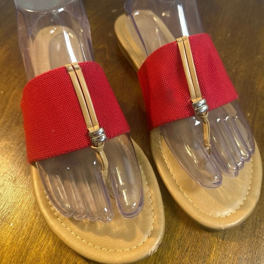 New Direction sandals , Felicia size 7.5 thong slip ons all man made materials.